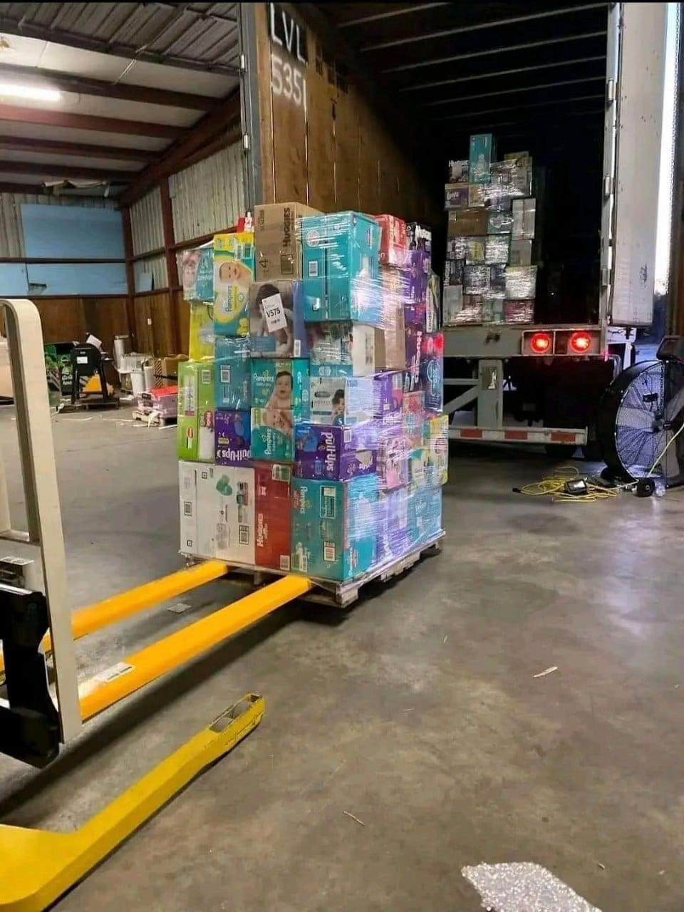 Baby Diapers Assortment Pallet